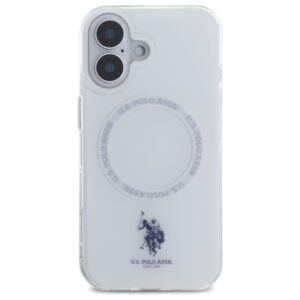 US Polo USHMP16SHOCLDPW Apple iPhone 16 6.1" baltos spalvos IML Ring MagSafe - Image 3