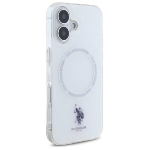 US Polo USHMP16SHOCLDPW Apple iPhone 16 6.1" baltos spalvos IML Ring MagSafe - Image 4