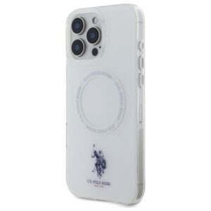 US Polo USHMP16LHOCLDPW Apple iPhone 16 Pro 6.3" baltos spalvos IML Ring MagSafe - Image 2