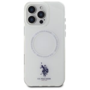 US Polo USHMP16LHOCLDPW Apple iPhone 16 Pro 6.3" baltos spalvos IML Ring MagSafe - Image 3