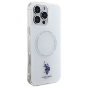 US Polo USHMP16LHOCLDPW Apple iPhone 16 Pro 6.3" baltos spalvos IML Ring MagSafe - Image 4