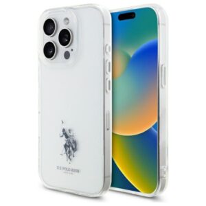 US Polo USHCP15XUSMT Apple iPhone 15 Pro Max 6.7" skaidrus IML Printed Double Horse Log