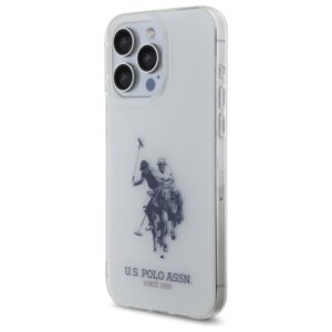 US Polo USHCP15XTPUHRBH Apple iPhone 15 Pro Max 6,7" baltos spalvos Shiny Big Logo - Image 2