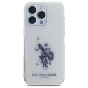 US Polo USHCP15XTPUHRBH Apple iPhone 15 Pro Max 6,7" baltos spalvos Shiny Big Logo - Image 3