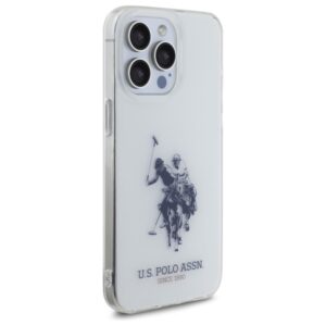 US Polo USHCP15XTPUHRBH Apple iPhone 15 Pro Max 6,7" baltos spalvos Shiny Big Logo - Image 4