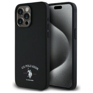 US Polo USHCP15XPARK Apple iPhone 15 Pro Max 6,7" juodos spalvos Printed DH Logo