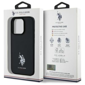 US Polo USHCP15XPGEK Apple iPhone 15 Pro Max 6,7" juodos spalvos Leather Embroidered spalvos DH Color - Image 8