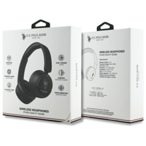 US Polo Ausinės Bluetooth USHPV6PUNK juodos spalvos DH Color Logo - Image 4