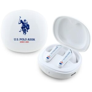 Ausinės TWS US Polo DH Logo Docking Station baltos spalvos