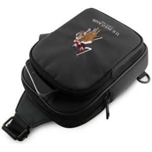 Krepšys telefonui US Polo Petit Pique Crossbody juodos spalvos - Image 4