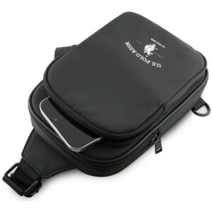 Krepšys telefonui US Polo Petit Pique Crossbody Arch juodos spalvos - Image 4