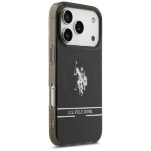 US Polo DH and Bottom Stripe Logo MagSafe dėklas Apple iPhone 17 Pro juodos spalvos - Image 4