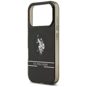 US Polo DH and Bottom Stripe Logo MagSafe dėklas Apple iPhone 17 Pro juodos spalvos - Image 6