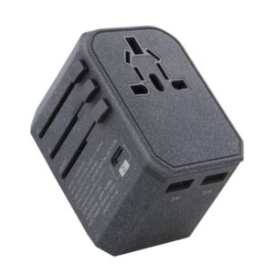 UNIQ Voyage World Charger Adapter 33W + 2xUSB + PD 18W + QC 3.0 charcoal grey (LITHOS Collec - Image 3