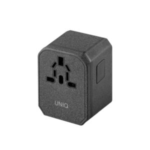 UNIQ Voyage World Charger Adapter 33W + 2xUSB + PD 18W + QC 3.0 charcoal grey (LITHOS Collec - Image 2