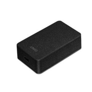 UNIQ Versa Slim Charger USB-C PD 18W + USB-C-USB-C Cable charcoal juodos spalvos (LITHOS Collect - Image 2