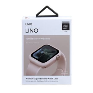 UNIQ Lino Dėklas Apple Watch Series 4/5/6/SE/SE3 44mm. blush rožinės spalvos - Image 4