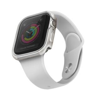 UNIQ Valencia Dėklas Apple Watch Series 4/5/6/SE/SE3 40mm. titanium silver
