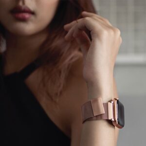 UNIQ Dante apyrankė Apple Watch Series1/2/3/4/5/6/7/8/9/SE/SE2/SE3 38/40/41mm Stainless Steel rose-aukso spalvos - Image 4