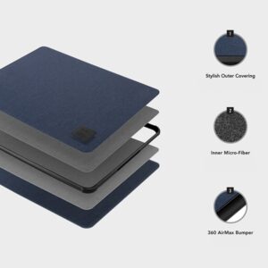 UNIQ Dfender laptop Sleeve 16" marl pilkos spalvos - Image 5