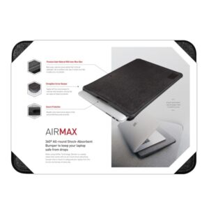 UNIQ Dfender laptop Sleeve 16" charcoal juodos spalvos - Image 2