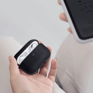 UNIQ Valencia dėklas AirPods Pro midnight black Antimicrobial - Image 6