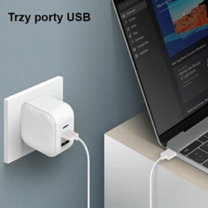UNIQ Verge Pro Charger 66W Gan USB-C cloud baltos spalvos - Image 5