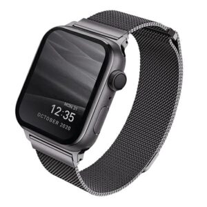 UNIQ Dante apyrankė Apple Watch Series 1/2/3/4/5/6/7/8/SE/SE2/SE3 38/40/41mm Stainless Steel graphite