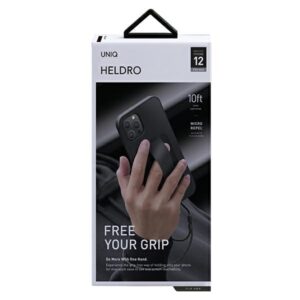 UNIQ Heldro Dėklas Apple iPhone 12 Pro Max 6,7" midnight juodos spalvos Antimicrobial - Image 9