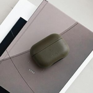 UNIQ Terra dėklas AirPods Pro Genuine Leather olive - Image 2