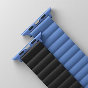 UNIQ Revix apyrankė Apple Watch Series 1-9/SE/SE2/SE3 38/40/41mm Reversible Magnetic juodos spalvos-blue - Image 2