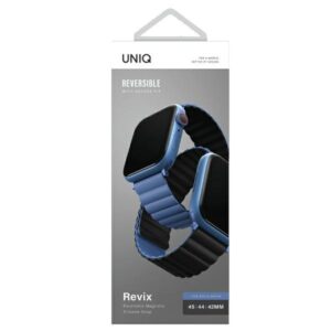 UNIQ Revix apyrankė AppleWatch Series1-8/SE/SE2/SE3/Ultra1/2/3 42/44/45/49mm Reversible Magnetic juodos spalvos - Image 8