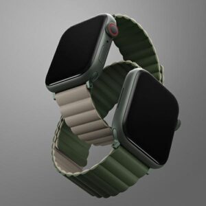 UNIQ Revix apyrankė Apple Watch Series1-8/SE1/2/3/Ultra1/2/3 42/44/45/49mm Reversible Magnetic žalios spalvos - Image 3