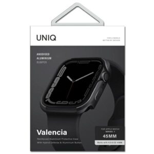 UNIQ Valencia Dėklas Apple Watch Series 4/5/6/7/8/9/SE/SE2/SE3 45/44mm. graphite - Image 3