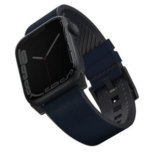 UNIQ Straden apyrankė Apple Watch Series1-8/SE/SE2/SE3/Ultra1/2/3 42/44/45/49 Leather Hybrid apyrankė blue