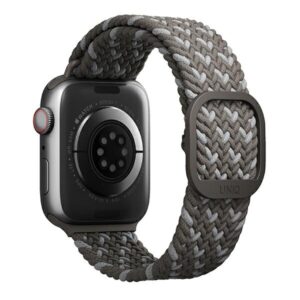 UNIQ Aspen apyrankė Apple Watch 44/42/45 mm Series 1/2/3/4/5/6/7/8/SE/SE2/SE3 Braided DE pebble grey - Image 2