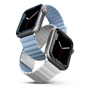 UNIQ Revix apyrankė Apple WatchSeries1-8/SE1/2/3/Ultra1/2/3 42/44/45/49mm Reversible Magnetic blue - Image 2