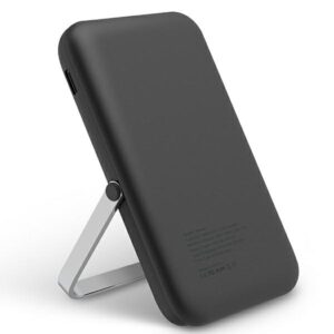 UNIQ Powerbank Hoveo 5000mAh USB-C 20W PD Fast charge Wireless Magnetic charcoal pilkos spalvos - Image 1