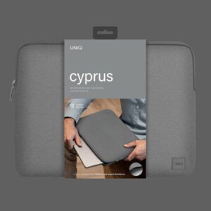 UNIQ Cyprus Laptop Sleeve 16" marl pilkos spalvos Water-resistant Neoprene - Image 6