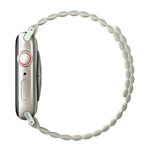 UNIQ Revix apyrankė Apple Watch Series 1-8/SE/SE2/SE3 38/40/41mm Reversible Magnetic žalios spalvos-beige - Image 4