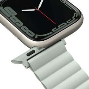 UNIQ Revix apyrankė Apple Watch Series 1-8/SE/SE2/SE3 38/40/41mm Reversible Magnetic žalios spalvos-beige - Image 6