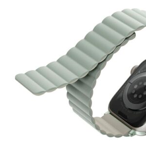 UNIQ Revix apyrankė Apple Watch Series 1-8/SE/SE2/SE3 38/40/41mm Reversible Magnetic žalios spalvos-beige - Image 7