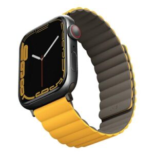 UNIQ Revix apyrankė Apple Watch Series1-8/SE/SE2/3/Ultra1/2/3 42/44/45/49mm Reversible Magnetic mustard - Image 2