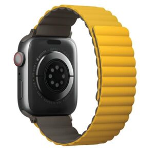 UNIQ Revix apyrankė Apple Watch Series1-8/SE/SE2/3/Ultra1/2/3 42/44/45/49mm Reversible Magnetic mustard - Image 3