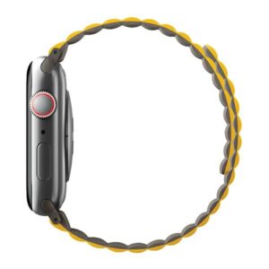UNIQ Revix apyrankė Apple Watch Series1-8/SE/SE2/3/Ultra1/2/3 42/44/45/49mm Reversible Magnetic mustard - Image 4