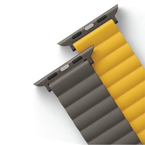 UNIQ Revix apyrankė Apple Watch Series1-8/SE/SE2/3/Ultra1/2/3 42/44/45/49mm Reversible Magnetic mustard - Image 5