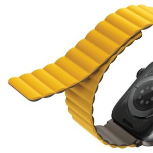 UNIQ Revix apyrankė Apple Watch Series1-8/SE/SE2/3/Ultra1/2/3 42/44/45/49mm Reversible Magnetic mustard - Image 7