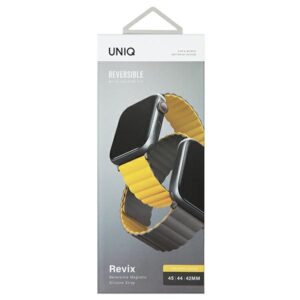 UNIQ Revix apyrankė Apple Watch Series1-8/SE/SE2/3/Ultra1/2/3 42/44/45/49mm Reversible Magnetic mustard - Image 9