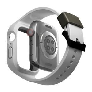 UNIQ Monos apyrankė 2in1 Apple Watch apyrankė + Dėklas Series 4/5/6/7/8/SE/SE2/SE3 44/45mm chalk grey - Image 2