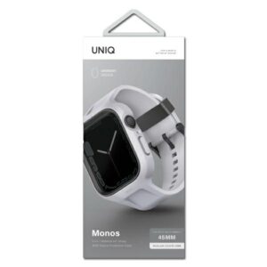 UNIQ Monos apyrankė 2in1 Apple Watch apyrankė + Dėklas Series 4/5/6/7/8/SE/SE2/SE3 44/45mm chalk grey - Image 6